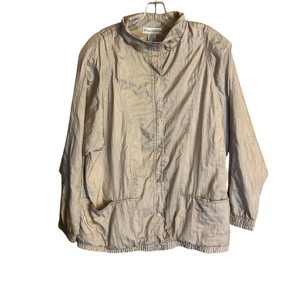 Lightweight Shiny Gold Jacket Windbreaker - Picture 1 of 4